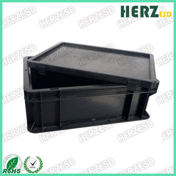 HZ-26132 Injection ESD Box Plastic Bins Turnover Box Conductive bin Antistatic Crate